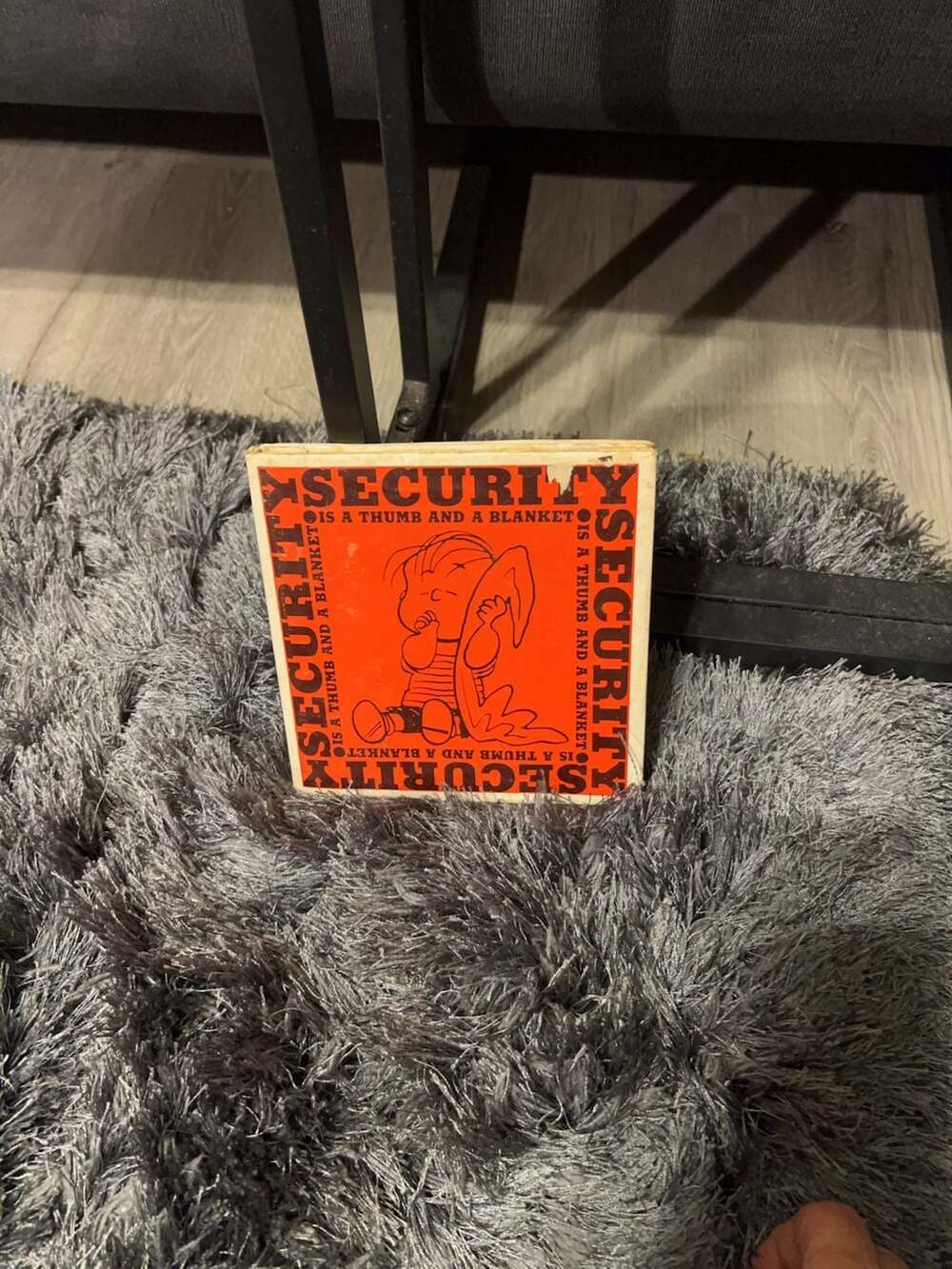Vintage Peanuts Book Security is a Thumb and a Blanket Square Hardback 1963